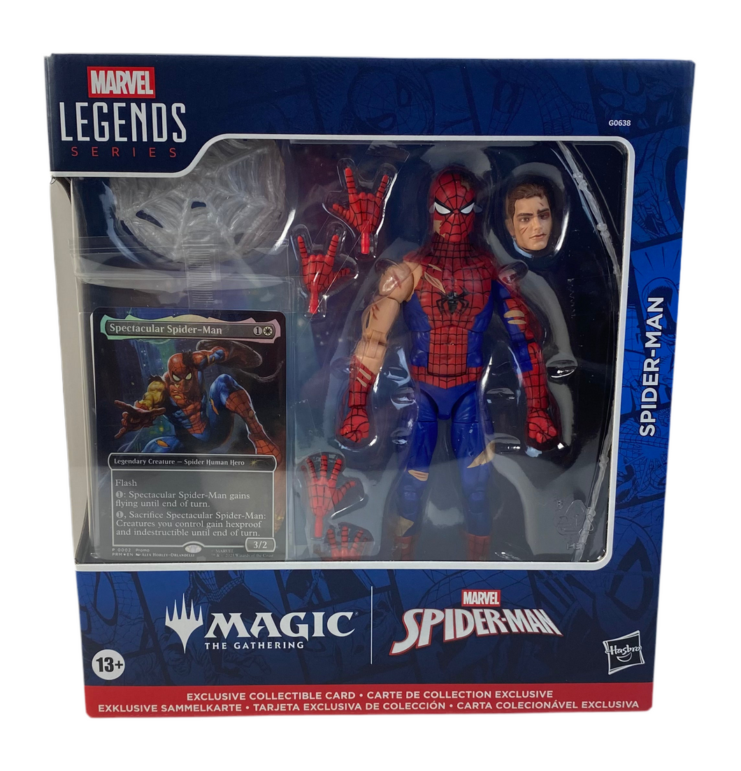 Marvel Legends x Magic the Gathering - Battle-Damaged Spiderman & Card