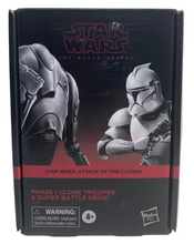 Load image into Gallery viewer, Star Wars - The Black Series - Phase 1 Clone Trooper &amp; Super Battle Droid