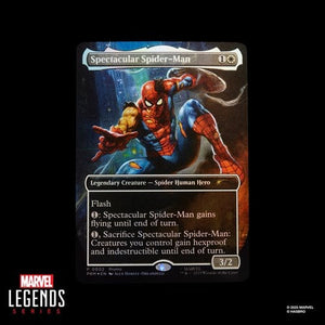 Marvel Legends x Magic the Gathering - Battle-Damaged Spiderman & Card
